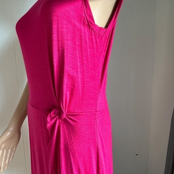 NWOT Cupcakes and Cashmere Vince fuchsia dress front knot lined skirt size M - Picture 8 of 12